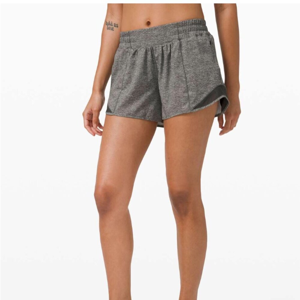 Lululemon Hotty Hot Short II *Long 4" Heather Lux Multi Black - Picture 4 of 10